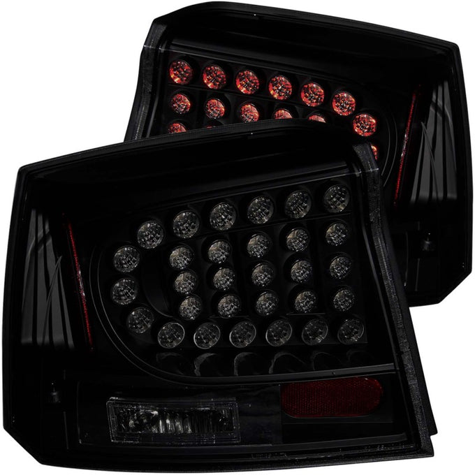 Dark Smoke LED Taillights <br> 06-08 Dodge Charger