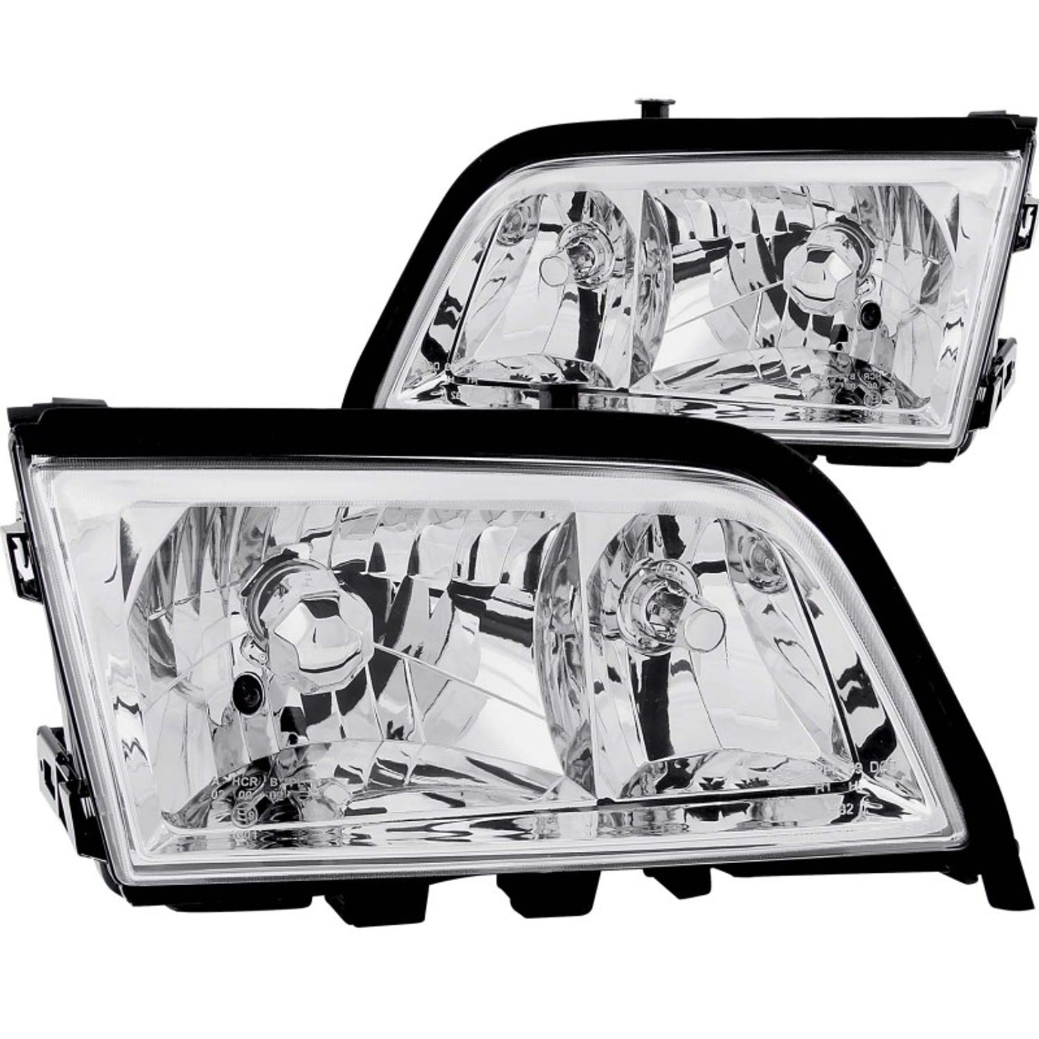 Chrome Crystal Headlights <br> 94-00 Mercedes Benz C Class W202