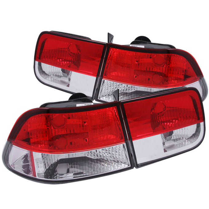 Red/Clear Taillights <br> 96-00 Honda Civic
