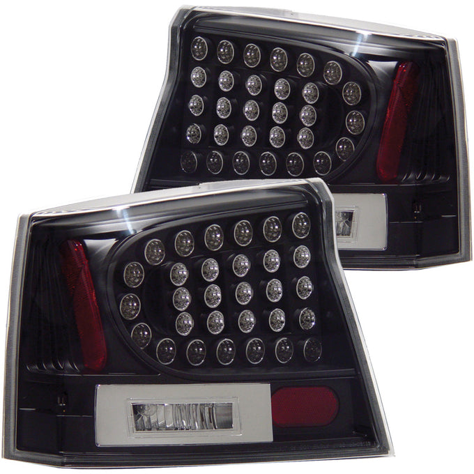 Black LED Taillights <br> 06-08 Dodge Charger