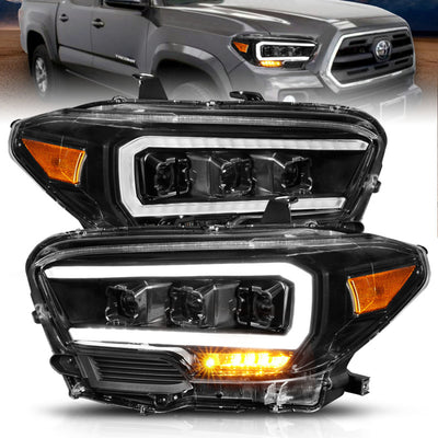 Black Housing LED Projector Headlights<br> 16-17 Toyota Tacoma TRD
