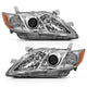 Chrome Amber Projector Headlights <br> 07-09 Toyota Camry