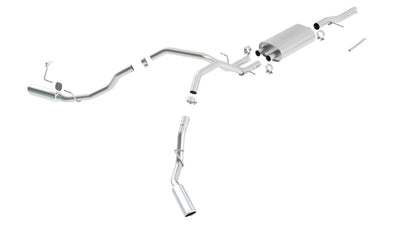 Touring Cat-Back Exhaust System <br> 09-13 Chevy 1500 GMC Sierra 1500 Standard Cab