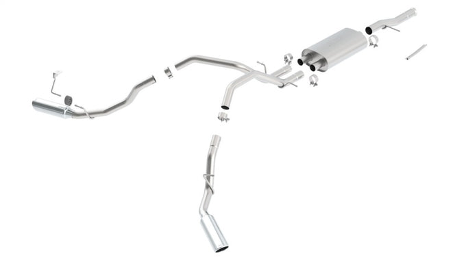 Touring Cat-Back Exhaust System <br> 09-13 Chevy 1500 GMC Sierra 1500 Standard Cab