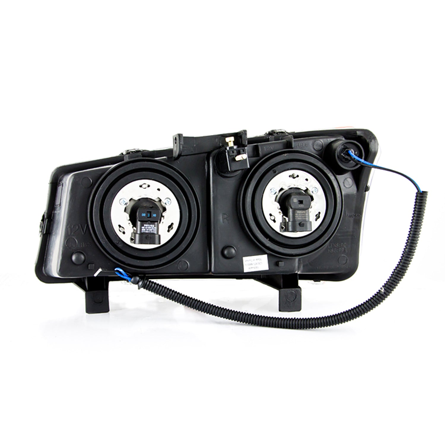 Black LED Halo Crystal Headlights <br>03-06 Chevy Silverado 1500 2500 3500