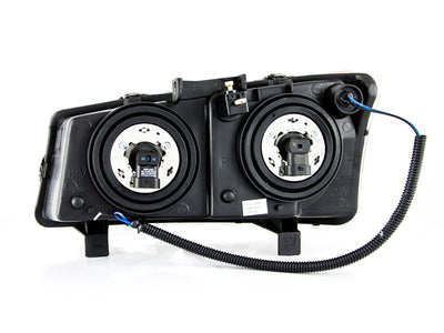Black LED Halo Crystal Headlights <br>03-06 Chevy Silverado 1500 2500 3500