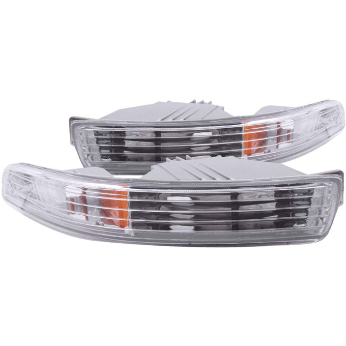 Chrome Parking Lights w/Amber Reflector<br> 94-97 Acura Integra