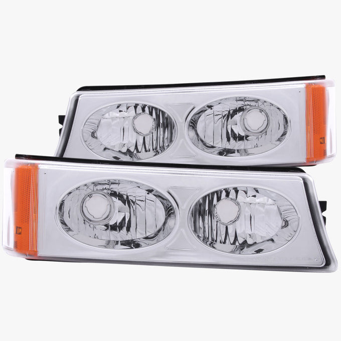 Chrome Crystal Parking Lights <br> 03-06 Chevy Silverado 1500 2500 3500