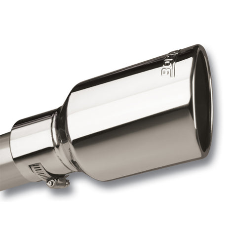 Polished Tip Single Round Rolled Angle-Cut <br> Universal Fit w/Clamp