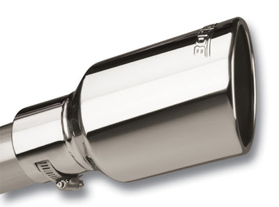 Polished Tip Single Round Rolled Angle-Cut <br> Universal Fit w/Clamp