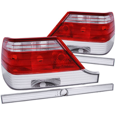 Red/Clear Taillights <br> 95-99 Mercedes Benz S Class W140