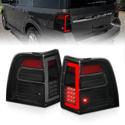 Black Housing Smoke Lens LED Taillights <br> 07-17 Ford Expedition