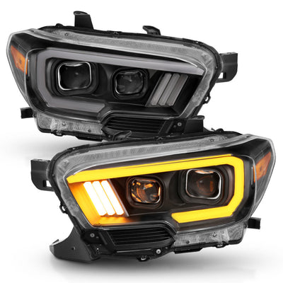 Plank Style LED DRL Switchback Projector Headlight<br> 16-17 Toyota Tacoma