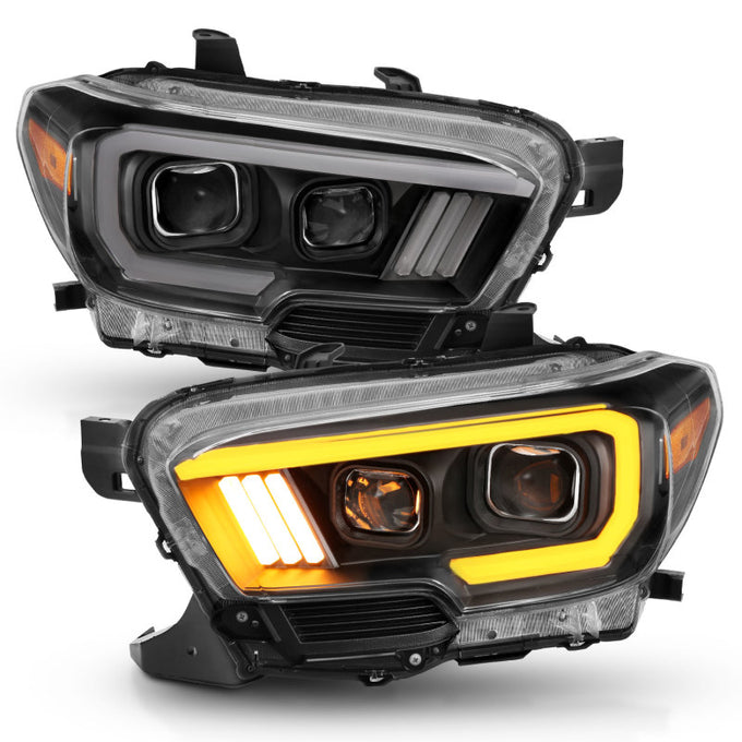Plank Style LED DRL Switchback Projector Headlight<br> 16-17 Toyota Tacoma