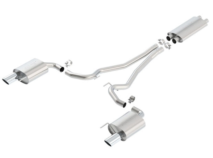 Touring Cat-Back Exhaust System <br> 15-17 Ford Mustang 5L V8