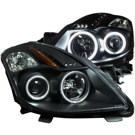 Black LED Halo Projector Headlights <br> 08-09 Nissan Altima