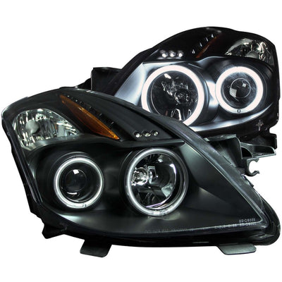 Black LED Halo Projector Headlights <br> 08-09 Nissan Altima