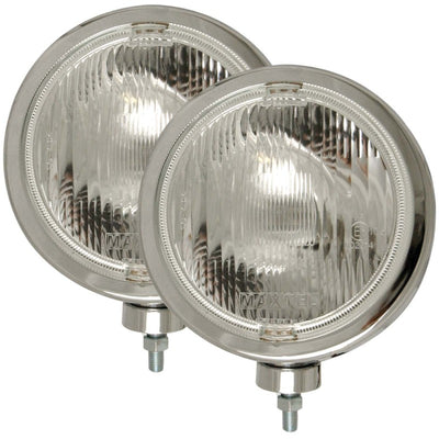Chrome Off Road Halogen Light 8in Round Slimline<br> H3 Universal
