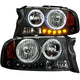 Black LED Halo Projector Headlights <br> 97-04 Dodge Dakota