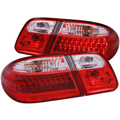 Red/Clear LED Taillights <br> 96-02 Mercedes Benz E Class W210