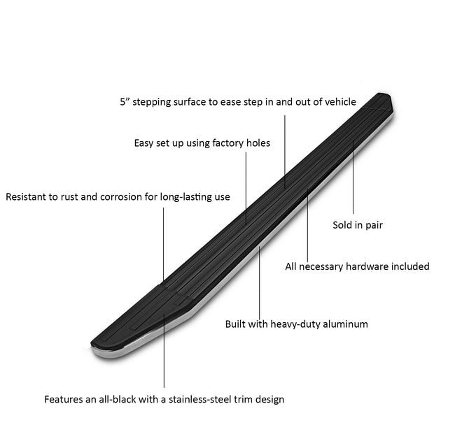 Premium Running Boards <br>16-22 Honda Pilot, 19-22 Passport, 17-23 Ridgeline