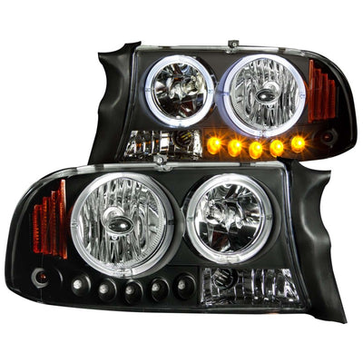 Black Crystal Headlights <br> 97-04 Dodge Dakota