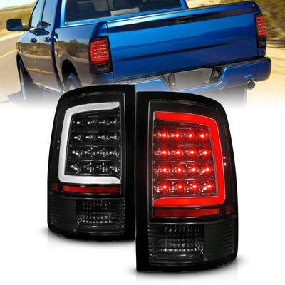 Black Housing Full LED Sequential Taillights <br> 09-18 Dodge Ram 1500 2500 3500