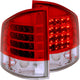Red/Clear LED Taillights <br> 95-05 Chevy S-10, 94-01 GMC Sonoma
