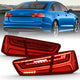 4pcs Black Housing Red/LED Taillight <br> 12-18 Audi A6
