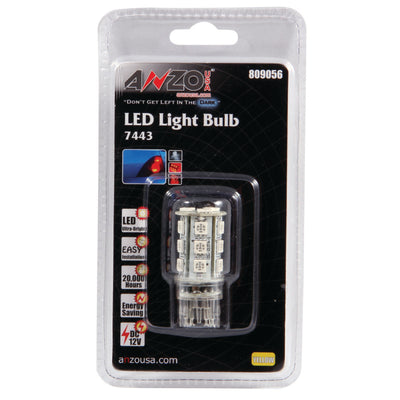LED Bulbs 7445 Amber-18 LEDs 1 3/4in Tall<br> Universal
