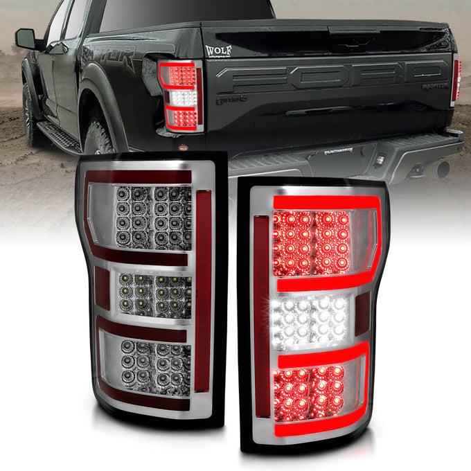 Chrome LED Taillights <br> 18-19 Ford F-150