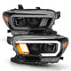 Black/Amber DRL Projector Headlights <br> 16-17 Toyota Tacoma