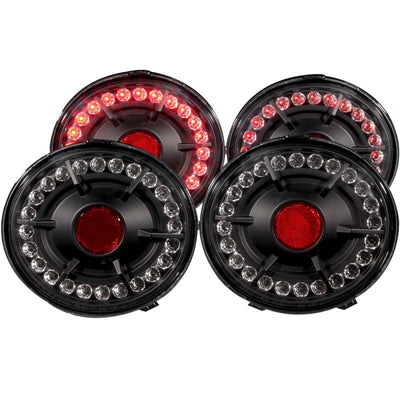 4pc Black LED Taillights <br> 05-10 Chevy Corvette