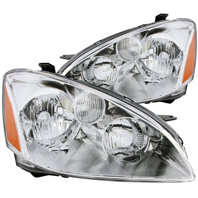 Chrome Crystal Headlights <br> 02-04 Nissan Altima