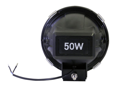 50 Watt 7in HID Off Road Fog Light w/USA Red Bezel<br> Universal
