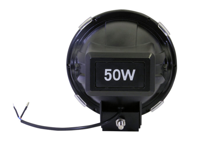 50 Watt 7in HID Off Road Fog Light w/USA Red Bezel<br> Universal