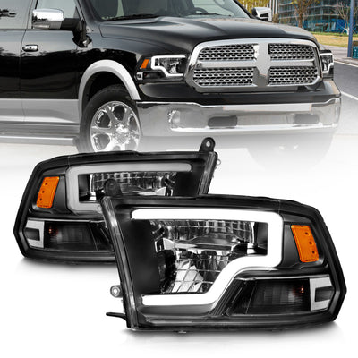 LED Square Projector Headlights <br> 09-20 Dodge Ram