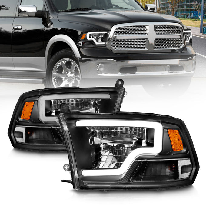 LED Square Projector Headlights <br> 09-20 Dodge Ram