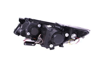 Black LED Halo Projector Headlights <br> 11-13 Kia Optima