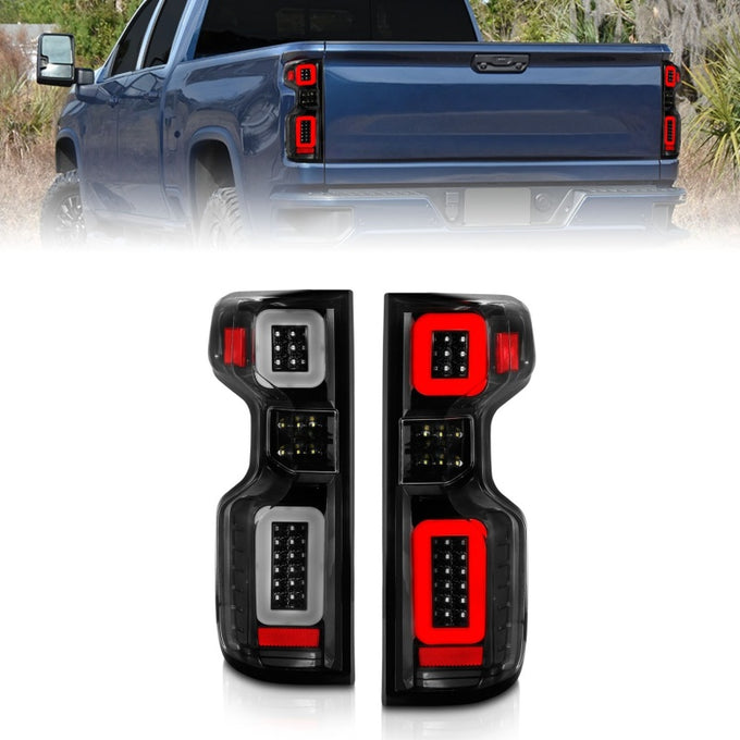 Black Housing G2 Full LED Taillights <br> 19-21 Chevy Silverado 1500