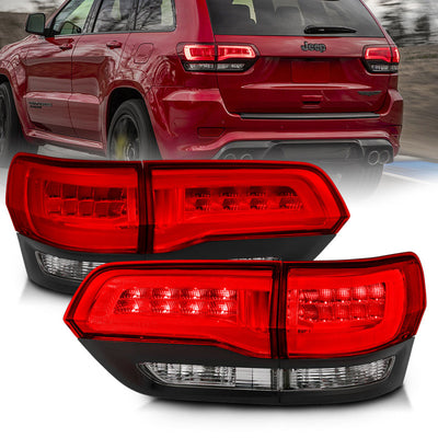 Red/Clear LED Taillights <br> 14-16 Jeep Grand Cherokee