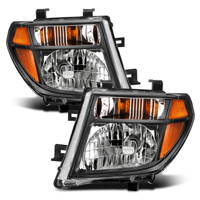Black Amber Crystal Headlights <br> 05-08 Nissan Pathfinder