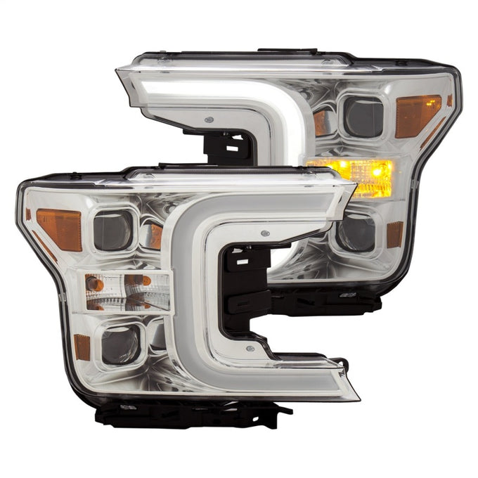 Chrome Projector Headlights Switchback w/Amber Corner<br> 18-19 Ford F-150