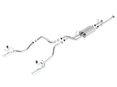 Touring Cat-Back Exhaust System <br> 09-12 Toyota Tundra Crew/Extended/Standard Cab