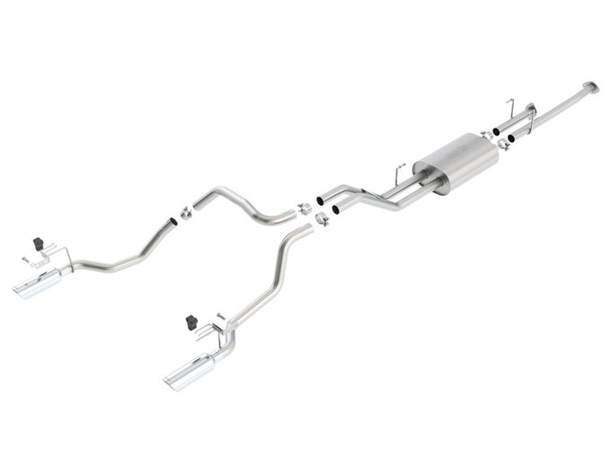 Touring Cat-Back Exhaust System <br> 09-12 Toyota Tundra Crew/Extended/Standard Cab
