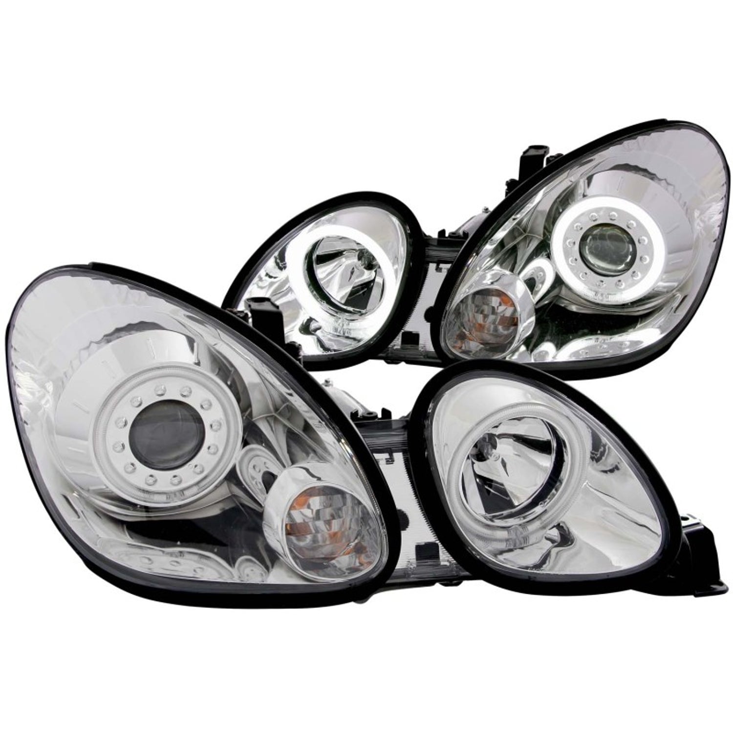 Chrome LED Halo Projector Headlights <br> 98-05 Lexus Gs300