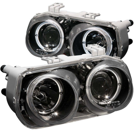 Black LED Halo Projector Headlights <br> 94-97 Acura Integra