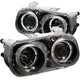 Black LED Halo Projector Headlights <br> 94-97 Acura Integra
