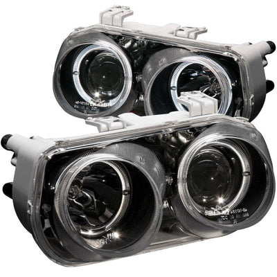 Black LED Halo Projector Headlights <br> 94-97 Acura Integra