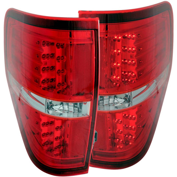 Red/Clear LED Taillights <br> 09-14 Ford F-150